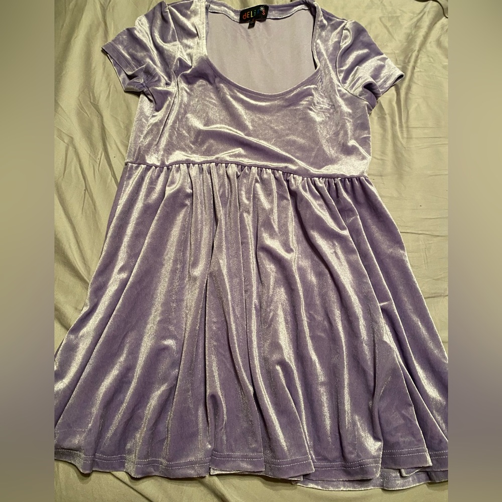 NWOT Delias Dolls Kill Hail to the Queen Lavender Babydoll Dress